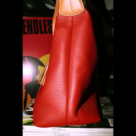 NEW DOONEY & BOURKE PEBBLE GRAIN PAIGE SAC IN RED - Picture 6 of 10